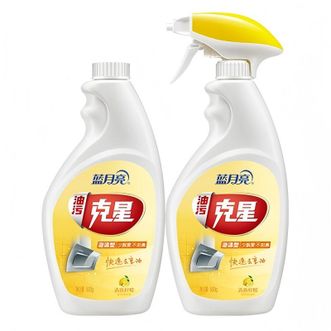 蓝月亮  新一代泡沫型油烟清洗剂组合 500g瓶+500g瓶补 创新气雾控制技术 可除菌