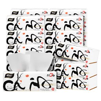 心相印  三层塑装纸面巾（24包）DT100（箱装）商用中国风系列