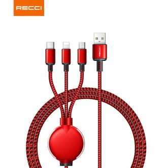 RECCI  光影一拖三发光数据线 RTC-T09