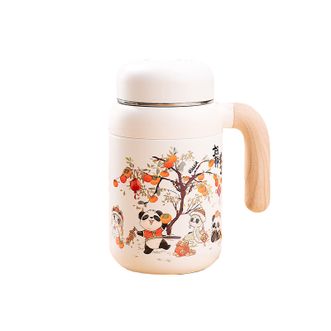 迪乐贝尔/DILLER  316不锈钢保温杯柿柿如意【茶水分离款】 480ml