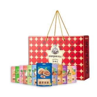 鲜记-坚果多多B款1556g休闲食品坚果果干12袋装混装组合零食大礼包过年年货