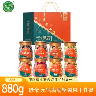 绿帝  元气满满坚果果干礼盒880g八罐干果福满尽收