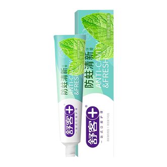 舒客+  防蛀清新 沁爽炫白 沁爽清新牙膏 防蛀清新牙膏 145g ZHS-FQ10