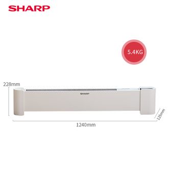 夏普/Sharp  石墨烯踢脚线取暖器家用智能电暖器速热防水节能暖气片雾化加湿净化移动地暖 石墨烯踢脚线 HX-BR224A-W