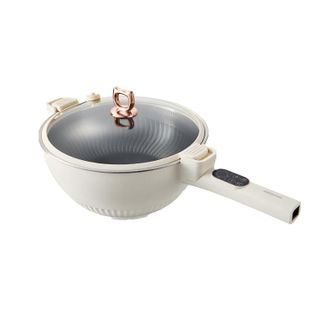 摩 动/modong  家用微压电炒锅6升大容量多功能蒸煮一体锅304不锈钢内胆 标准款MD-WYCG03