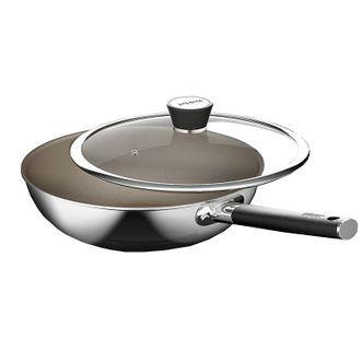 红厨  钛陶瓷不粘锅炒锅家用平底炒菜锅 32cm RCA32T225-SZ