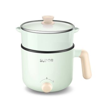 苏泊尔（SUPOR）  600W多功能锅 不沾内锅 蒸炖煮涮 极简旋钮2档火力电煮锅 H12YK29