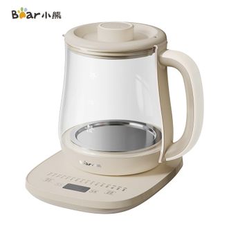 小熊/Bear  养生壶1.5升煮茶器烧水壶煮茶壶316L不锈钢多段保温迷你玻璃花茶壶智能电热水壶