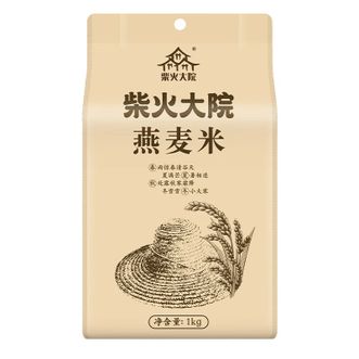 柴火大院  燕麦米1kg 当季新米 精品杂粮  米粒纤长有光泽、膳食纤维丰富