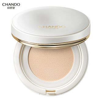自然堂/Chando  柔雾持妆气垫霜瓷白色12g×2个装（正装+替换装）服帖控油遮瑕补妆女士护肤品