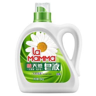 妈妈壹选_天然植皂倍柔洗衣液3kg_易漂不含荧光洁净柔顺LXB30