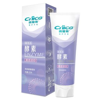 纳爱斯臻护酵素牙膏(茶韵樱香)皓齿洁白维他命口气清新美白120g