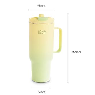 CORELLE BRANDS  春山双饮冰霸杯不锈钢保温杯女2024新款大容量吸管水杯 春山双饮保温杯CB-BWB12J069C/KZ