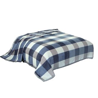 好眠好梦  加厚云貂绒毯 良品灰格 180*200cm SX-3T1818