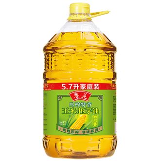 鲁花  玉米胚芽油5.7L 压榨一级食用油家用炒菜烹饪