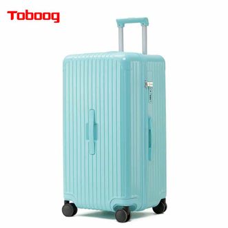途帮Toboog  多功能行李箱大容量防刮耐磨旅行箱运动箱万向轮拉杆箱9019拉链款 30寸蒂芙尼蓝