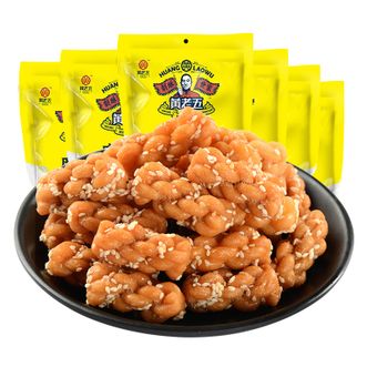黄老五 休闲零食小麻花 108g*6袋 四川特产 小吃糕点 麻花酥原味