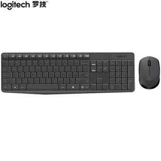 罗技（Logitech）MK235无线键鼠套装、全尺寸防泼溅防指纹、带无线2.4G接收器