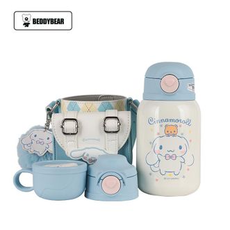 杯具熊（beddybear）   星彩大耳狗糯米儿童保温杯 530ml 316不锈钢吸管直饮两用男女宝宝户外便携水杯-RT107-530