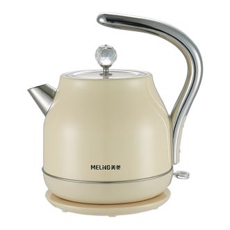 美菱/MELNG  电热水壶 1.8L大容量 304不锈钢智能自动断电开水壶暖水壶 奶白色 MH-LC1814