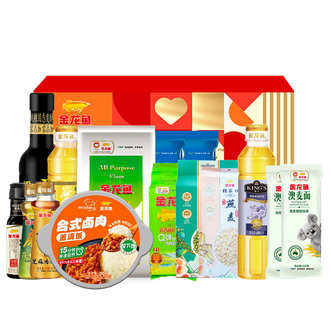 金龙鱼  大礼包-锦钰粮田D款 3985g+1700ml 香油 大米 味极鲜