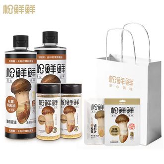 松鲜鲜  鲜上加鲜·双福礼调味品礼盒980ml+295g 松茸鲜酱油调味料卤料汁调味组