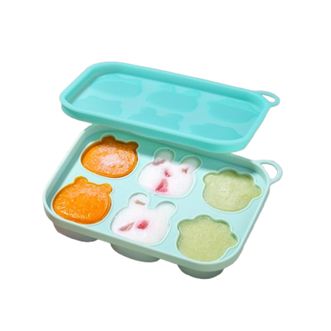 英氏（YEEHOO）  动物冰格盒 绿色+浅绿盖