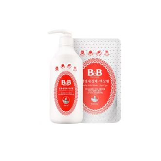 保宁（B&B）  婴幼儿新生儿宝宝专用奶瓶清洁剂 液体型两件装600ml+500ml