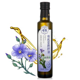 帝麦物理冷榨有机有机亚麻籽油258ml