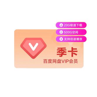 百度网盘  VIP会员季卡  照片备份  极速下载  短链兑换
