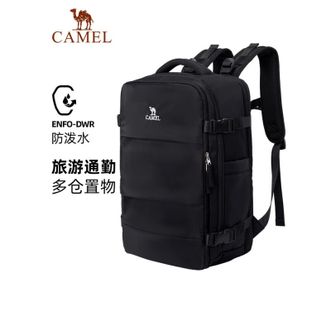 骆驼/Camel  双肩包书包大容量大学生登山包旅行运动户外休闲背包 573C373025黑色
