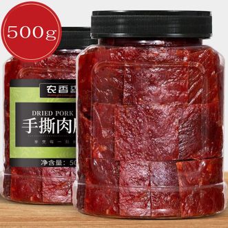 农香森nongxiangseng  手撕肉脯 蜜汁味500g/罐 休闲办公零食