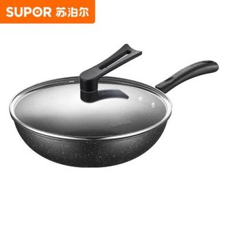 苏泊尔（SUPOR）  家用炒菜锅30CM不粘煎炒锅平底带盖燃气电磁炉通用VC30SP02