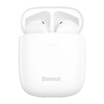 Baseus  倍思 真无线蓝牙耳机  W04白色  半入耳通话降噪 低延迟长续航