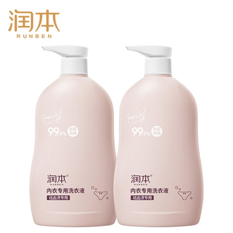 润本  内衣专用洗衣液女士除菌祛血渍清洗液（成人）300ml*2