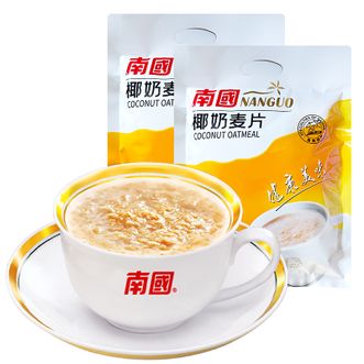 南国（nanguo）   椰奶麦片麸皮冲饮营养早餐560g*3