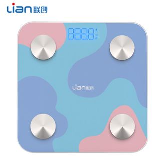 联创/Lian  蓝牙体脂秤 智能重力感应液晶屏显示智能提示可连接手机APP 高颜值一称多用