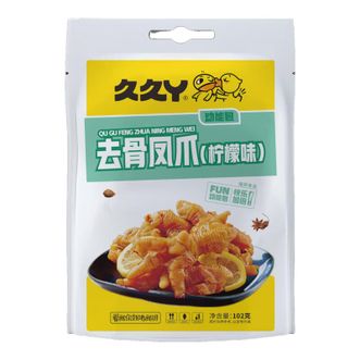 久久丫  柠檬去骨凤爪脱骨鸡爪 酸辣去骨鸡爪脱骨凤爪即食袋装零食 柠檬凤爪 102g*2袋