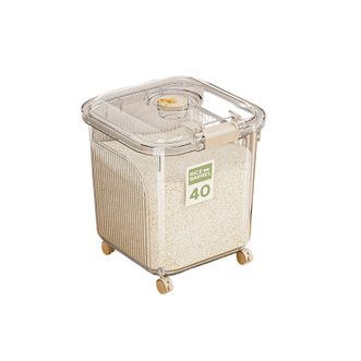 星优(XINGYOU)  食品级米桶家用密封防虫防潮2025新款米缸杂粮收纳盒面粉储粮桶 40斤+滑轮