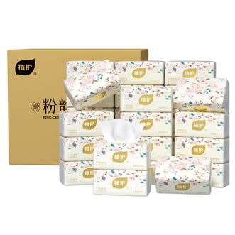 植护  气垫纸巾·粉韵花枝纸面巾4层60抽*30包/箱