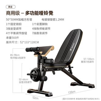 麦瑞克  商用级多功能哑铃凳加粗方形管 电镀钢管壁肌肉力量运动锻炼器材
