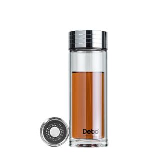 德铂（Debo）  磁吸玻璃杯茶杯  约350ml  办公杯水杯茶水分离