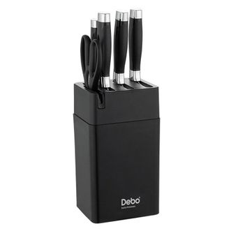 德铂(Debo) 博拉兹厨房刀具六件套 不锈钢菜刀切片刀剪刀套装 德铂(Debo) 博拉兹厨房刀具六件套 不锈钢菜刀切片刀剪刀套装