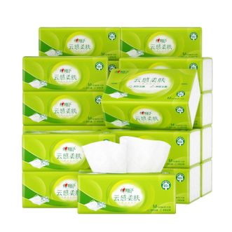 心相印  云感100抽24包三层立体压花塑装纸面巾（M码）
