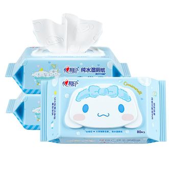 心相印  湿厕纸80抽*3包（240片） 纯水湿巾温和洁净 擦去99%细菌