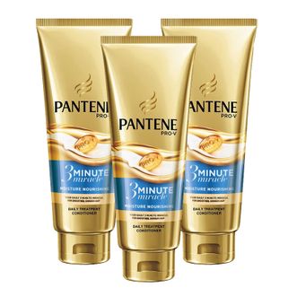 潘婷/Pantene  3分钟奢护精华霜  水润滋养  180ML*3瓶  氨基酸护发素  干枯分叉损伤修护