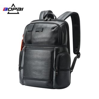 博牌/Bopai  高端轻奢真皮双肩包男士商务通勤包电脑包商务大容量背包 AL-61-121971