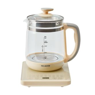 美菱/MELNG  玻璃养生壶 24H保温花茶壶 恒温保温一体烧水壶 煮茶壶电热水壶 1.8L大容量白色 MJ-LC1820