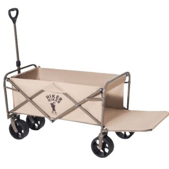 伯希和  户外露营手推车 宽轮可拓展折叠营地车 16406041-卡其色