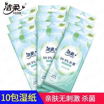 洁柔  杀菌湿巾10片*10包  婴儿湿巾、温和洁净